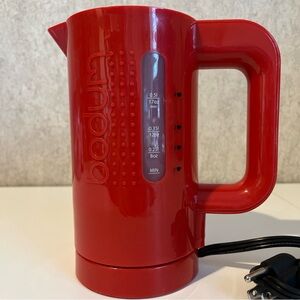Bodum Vibrant Red Electric Kettle 4 cup EUC